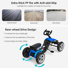 Load image into Gallery viewer, Super Cool Kids Go Kart, 4-Wheel Pedal Powered Ride On Racer Car for Kids, Boys, Girls, Yellow | Rubber Wheels | Aged 3-8