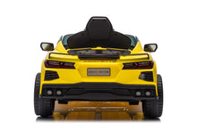 Load image into Gallery viewer, 2025 Licensed 12V Chevrolet Corvette C8, 1 Seater Kids Ride On Car Upgraded | Leather Seat | Rubber Tires | LED Lights | Remote