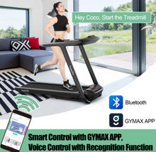 Load image into Gallery viewer, Heavy Duty Powerful Upgraded 4.75HP Treadmill With App, Auto Incline | For Home, Office | LED Display | Quiet Motor | Shockproof | Easy Transport, Store | Bluetooth