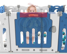 Load image into Gallery viewer, Super Cool 16 Panel Indoor/Outdoor Foldable Play Yard Upgraded Fence | Safety Play Area with Activity for Toddlers and Infants | 3 Colours
