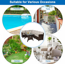 Load image into Gallery viewer, Elegant Comfortable Heavy Duty 3-Piece Hand-Woven Rattan, Wicker Outdoor Patio Sofa Furniture Set With Dining Table