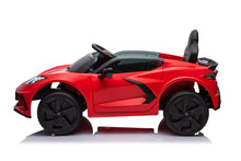 Load image into Gallery viewer, 2025 Licensed 12V Chevrolet Corvette C8, 1 Seater Kids Ride On Car Upgraded | Leather Seat | Rubber Tires | LED Lights | Remote