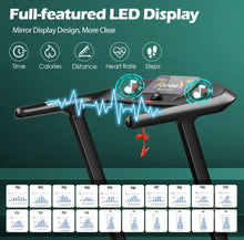 Load image into Gallery viewer, Heavy Duty Powerful Upgraded 4.75HP Treadmill With App, Auto Incline | For Home, Office | LED Display | Quiet Motor | Shockproof | Easy Transport, Store | Bluetooth