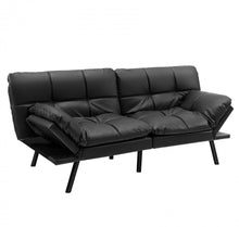 Load image into Gallery viewer, Very Elegant Modern Heavy Duty Convertible Memory Foam Futon Sofa Bed Couch With Adjustable Armrest