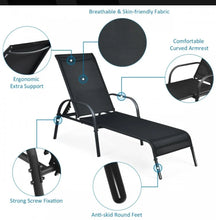 Load image into Gallery viewer, Elegant 2-Piece Outdoor Patio Lounge Chair Chaise Fabric | Adjustable Reclining Armrest | Heavy Duty