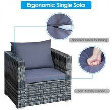 Load image into Gallery viewer, Heavy Duty Elegant Very Comfortable 3 Piece Patio Rattan Furniture Bistro Sofa Couch Set With Thick Cushions