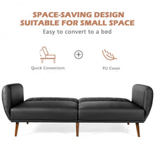 Load image into Gallery viewer, Elegant Space Saving 4 Adjustable Settings Heavy Duty 3-Seater Convertible Sofa Couch Bed With Adjustable Backrest