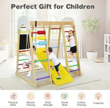 Load image into Gallery viewer, Super Fun 8-in-1 Heavy Duty Climber Playground Play-set For Kids With Slide | Climbing Net | Slide | Rock Climbing | Monkey Bars | Abacus Game | Swing | Drawing Board