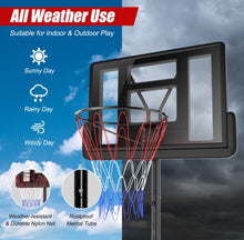 Load image into Gallery viewer, Super Cool Shatterproof Backboard Basketball Net Hoop With (2) Nets | Height Adjustable | Heavy Duty | Indoor | Outdoor | Easy Set Up | Sturdy Base