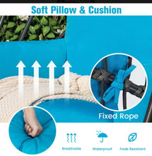 Load image into Gallery viewer, 2025 Hanging Super Duty Foldable Egg Swing Patio Chair With Stand & Cushion Pillow | Swing Hammock | Holds 265lbs | Indoor / Outdoors