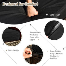 Load image into Gallery viewer, Elegant 9 Pieces Patio PE Wicker Patio Furniture Sectional Set | 50,000 BTU Fire Pit Table | 6 Colours | Storage | Cover | Very Comfortable