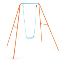 Load image into Gallery viewer, Super Fun Heavy Duty Outdoor Kids Swing Set | Strong Frame | Ground Stakes | Easy Assembly | Holds 110lbs | Great For Any Playground