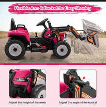 Load image into Gallery viewer, New 2025 Upgraded 12V Kids Ride On Car 1 Seater Excavator With Adjustable Arm & Bucket | Music | Push To Start | Remote