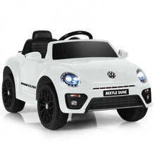 Load image into Gallery viewer, New 2025 | 12V Licensed Volkswagen Beetle Kids Ride On Car 1 Seater Upgraded | Open Doors | Lights | Ages 1-8 | Remote
