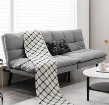 Load image into Gallery viewer, Very Elegant Modern Heavy Duty Convertible Memory Foam Futon Sofa Bed Couch With Adjustable Armrest