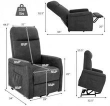 Load image into Gallery viewer, Heavy Duty Modern Power Lift Recliner Chair With Remote Control | For The Elderly | Everyone | Holds 330lbs | Laying | Seating | Standing Easily | Quiet Motor