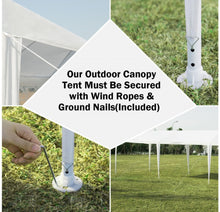 Load image into Gallery viewer, Super Cool Heavy Duty 10x30ft Gazebo Canopy Tent With Ground Stakes, Wind Ropes | Waterproof | Easy Assembly | Patio Tent