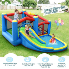 Load image into Gallery viewer, Super Cool Indoor Or Outdoor Inflatable Water Slide Jump Bouncy Castle With Powerful 480W Blower | Easy Set Up / Take Down | High Quality | Carrying Bag