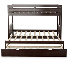 Load image into Gallery viewer, Heavy Duty Modern 4-in-1 Design Twin Pull-Out Bunk Bed With Trundle Wooden Ladder | High Guardrail | Sturdy Bed Board