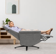 Load image into Gallery viewer, Heavy Duty Relaxing Swivel Comfortable Massage Recliner Single Sofa Chair With Adjustable Headrest | Massage Remote | 8 Massage Modes | Gray