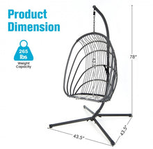 Load image into Gallery viewer, 2025 Hanging Super Duty Foldable Egg Swing Patio Chair With Stand & Cushion Pillow | Swing Hammock | Holds 265lbs | Indoor / Outdoors