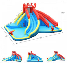 Load image into Gallery viewer, Super Cool,Fun Massive Crab Inflatable Bouncy Water Park House With 950w Blower | Water Cannon | 2 Water Slides | Tunnels | Climbing Wall | Water Cannon | Carry Bag