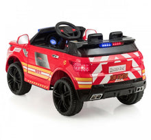 Load image into Gallery viewer, Range Rover 2025 Style | 1 Seater Red | 12V Ride On SUV Kids Fire Fighter Truck | Walkie Talkie | Siren | Ages 3-8 | Remote