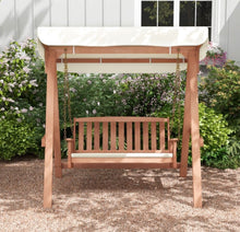 Load image into Gallery viewer, Heavy Duty Comfortable Patio Outdoor 2-Seater Swing Bench | Heavy Duty Frame | Sturdy Metal Hanging Chains | Porch Canopy Swing | Waterproof