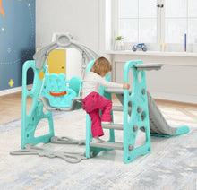 Load image into Gallery viewer, Adorable Cute Toddler Teddy Bear Playground Set With Slide | Swing | Wall Climbing | Ladder | Basketball Net | Indoor | Outdoor