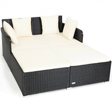 Load image into Gallery viewer, Very Relaxing XXL Spacious Outdoor Rattan Patio Day Bed | Upholstered Extremely Comfortable Cushions, Pillows | Sectional Furniture Set