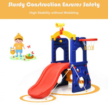Load image into Gallery viewer, Super Cool Heavy Duty 6-in-1 Playground With Telescope | Slide | Basketball Hoop | Crawl Area | Steering Wheel | Climber | Loop