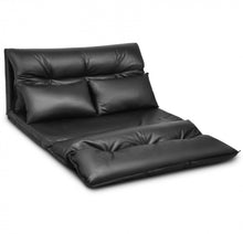 Load image into Gallery viewer, Heavy Duty Modern Foldable PU Leather Leisure Floor Comfortable Sofa Bed With 2 Thick Comfy Pillows | 3-in-1 Design | 5 Adjustable Positions