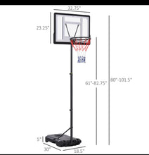 Load image into Gallery viewer, Adjustable 5-6.5 Feet Heavy Duty Basketball Hoop Net With Stand / Wheels For Kids | Age Group 3-12 Approx