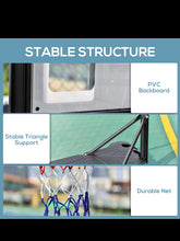 Load image into Gallery viewer, Adjustable 5-6.5 Feet Heavy Duty Basketball Hoop Net With Stand / Wheels For Kids | Age Group 3-12 Approx