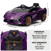Load image into Gallery viewer, 2025 Licensed Lamborghini SIAN FKP 37 | 12V Ride-On Upgraded | Bluetooth | 1 Seater | Remote