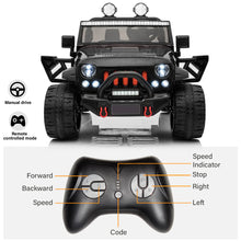 Load image into Gallery viewer, 24V | 2025 Jeep Wrangler Style 2 Seater Upgraded | Heavy Duty Seat | Heavy Duty Tires | Upgraded | Remote
