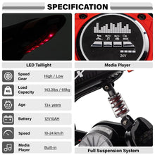 Load image into Gallery viewer, Super Cool 2025 24V Dirt Bike Ride on | Up to 25 KM/h | Upgraded Suspension | 2 Speeds | 350W Motor | Rubber Tires | Leather Seat