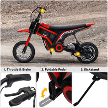 Load image into Gallery viewer, Super Cool 2025 24V Dirt Bike Ride on | Up to 25 KM/h | Upgraded Suspension | 2 Speeds | 350W Motor | Rubber Tires | Leather Seat