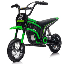 Load image into Gallery viewer, Super Cool 2025 24V Dirt Bike Ride on | Up to 25 KM/h | Upgraded Suspension | 2 Speeds | 350W Motor | Rubber Tires | Leather Seat