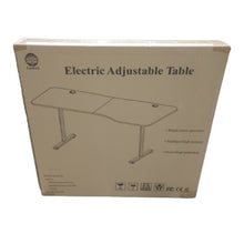 Load image into Gallery viewer, Heavy Duty Electric Standing Desk, 160 x 75 cm L-Shaped Adjustable Desk with Cup Holder, Headphone Hook, 2 Cable Grommets