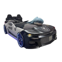 Load image into Gallery viewer, New 2025 Police Camaro Champion Car Bed For Kids With LED Lights | Sound Effects | Upgraded | Twin | Remote
