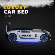 Load image into Gallery viewer, New 2025 Police Camaro Champion Car Bed For Kids With LED Lights | Sound Effects | Upgraded | Twin | Remote