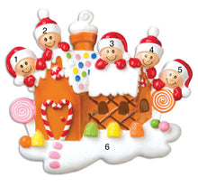 Load image into Gallery viewer, Gingerbread Family Christmas | Holiday Ornament | Poly Resin | Personalized | Multi Head