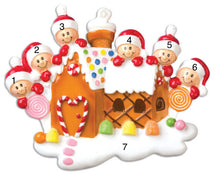 Load image into Gallery viewer, Gingerbread Family Christmas | Holiday Ornament | Poly Resin | Personalized | Multi Head