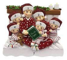 Load image into Gallery viewer, Story Time Family Ornament | Poly Resin | Personalized | Multi Head | Christmas | Holidays