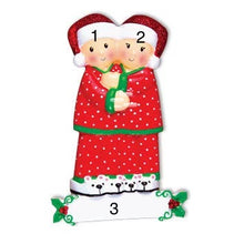Load image into Gallery viewer, Adorable PJ Family | Poly Resin | Personalized | Multi Head | Christmas | Holidays