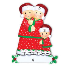 Load image into Gallery viewer, Adorable PJ Family | Poly Resin | Personalized | Multi Head | Christmas | Holidays