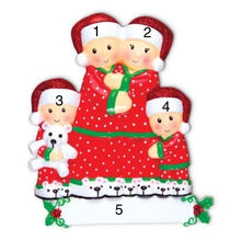 Load image into Gallery viewer, Adorable PJ Family | Poly Resin | Personalized | Multi Head | Christmas | Holidays