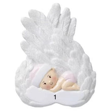 Load image into Gallery viewer, Sweet Baby Angel | Angel Baby Ornament | Poly Resin | Personalized | Christmas | Holiday | Angel