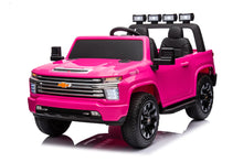 Load image into Gallery viewer, New Licensed 2025 Chevrolet Silverado Upgraded 24V 10AH | 2 Seater Ride On Truck | 4x4 | Leather Seats | Rubber Tires | 3 Colours | Remote | Pre Order